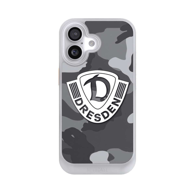 iPhone 17 NIVOcore Dresden Camouflage Grau - Dynamo Dresden