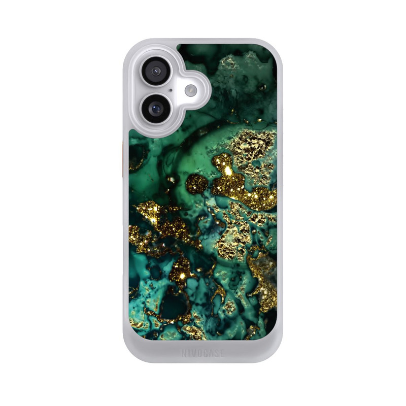 iPhone 17 NIVOcore Cyan Glitzer Marmorlook