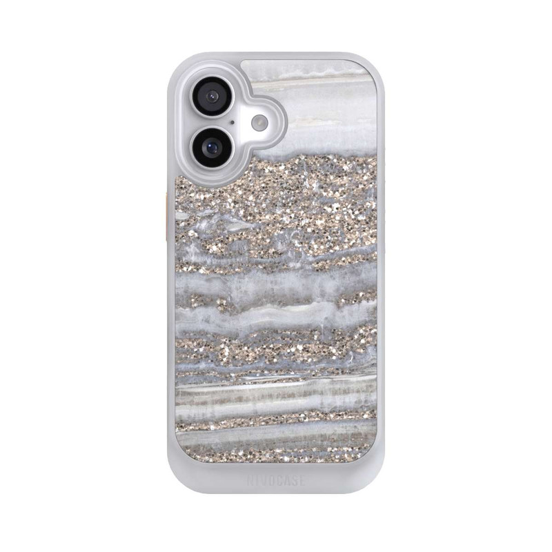 iPhone 17 NIVOcore White Glitter Marble Look