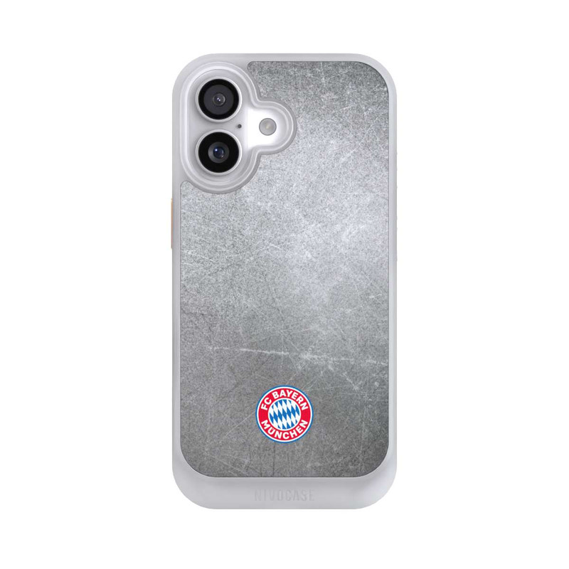 iPhone 17 NIVOcore Logo FCB Classique Petit - Coloré sur Fond Métallique