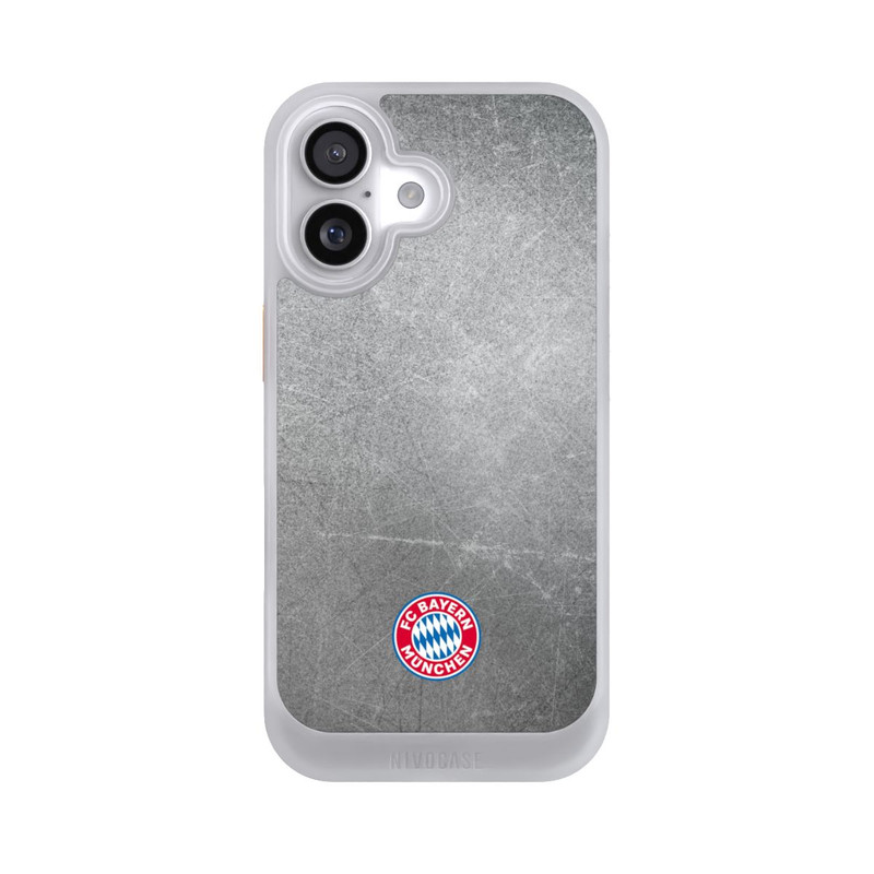 iPhone 17 NIVOcore Klassisches FCB Logo Klein - Bunt auf Metalllook