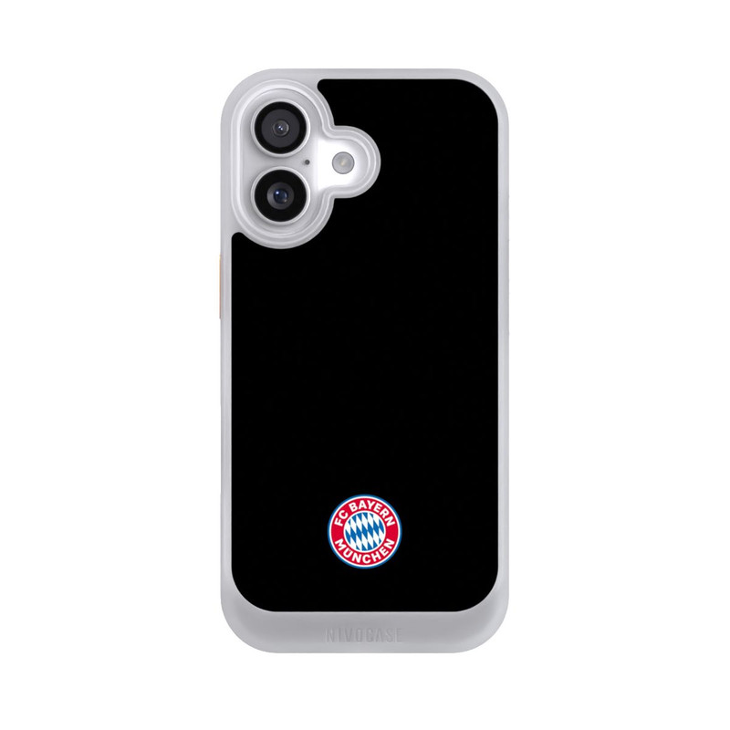 iPhone 17 NIVOcore Logo FCB Classique Petit - Coloré sur Fond Noir