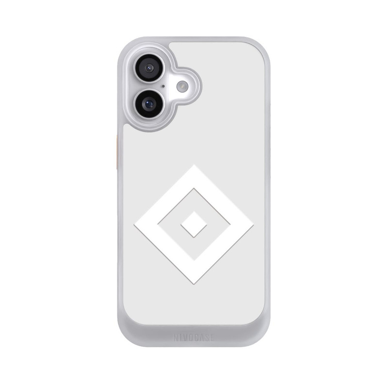 iPhone 17 NIVOcore Logo en forme de losange sur fond gris HSV