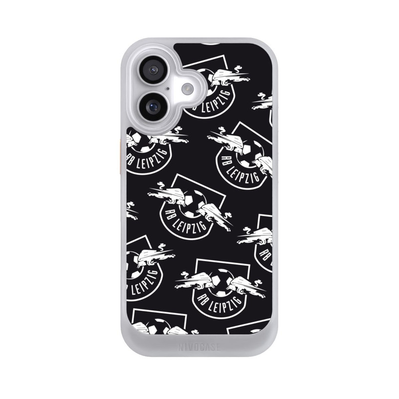 iPhone 17 NIVOcore Logos RB Leipzig Weiß auf Schwarz