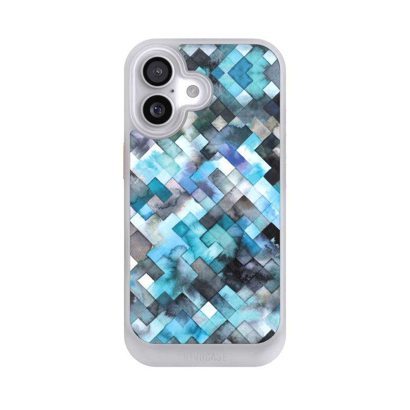 iPhone 17 NIVOcore Moody Geometry Blue