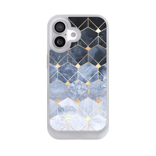  NIVOcore Blaue Sechsecke und Diamanten Golddruck