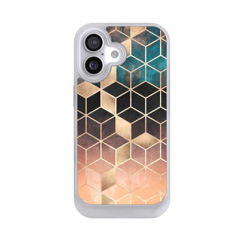 iPhone 17 NIVOcore Ombre Traum Würfel Gold Druck