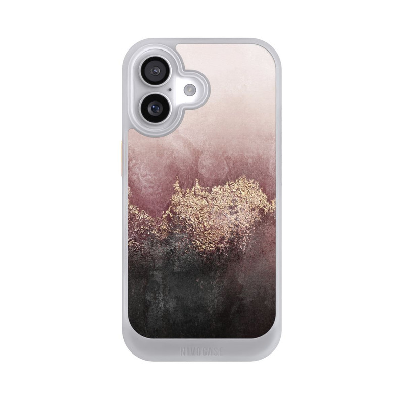 iPhone 17 NIVOcore Pink Sky Dust Gold Print