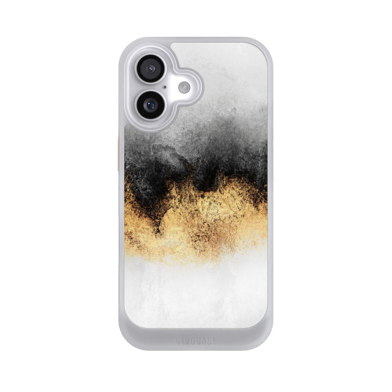 iPhone 17 NIVOcore Gris Ciel Poussière Or Imprimé
