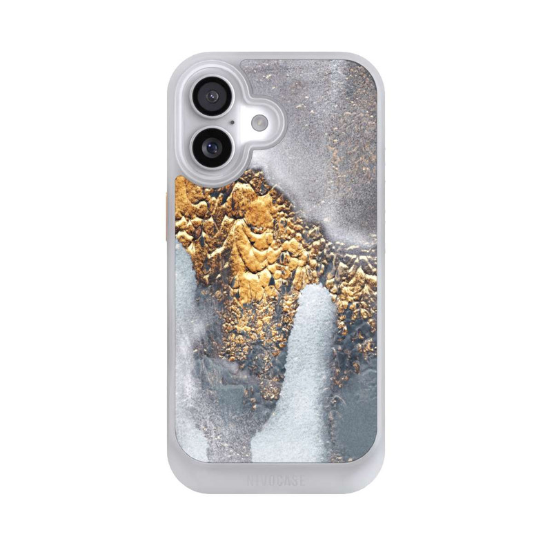 iPhone 17 NIVOcore Beton-Gold-Glitzerlook