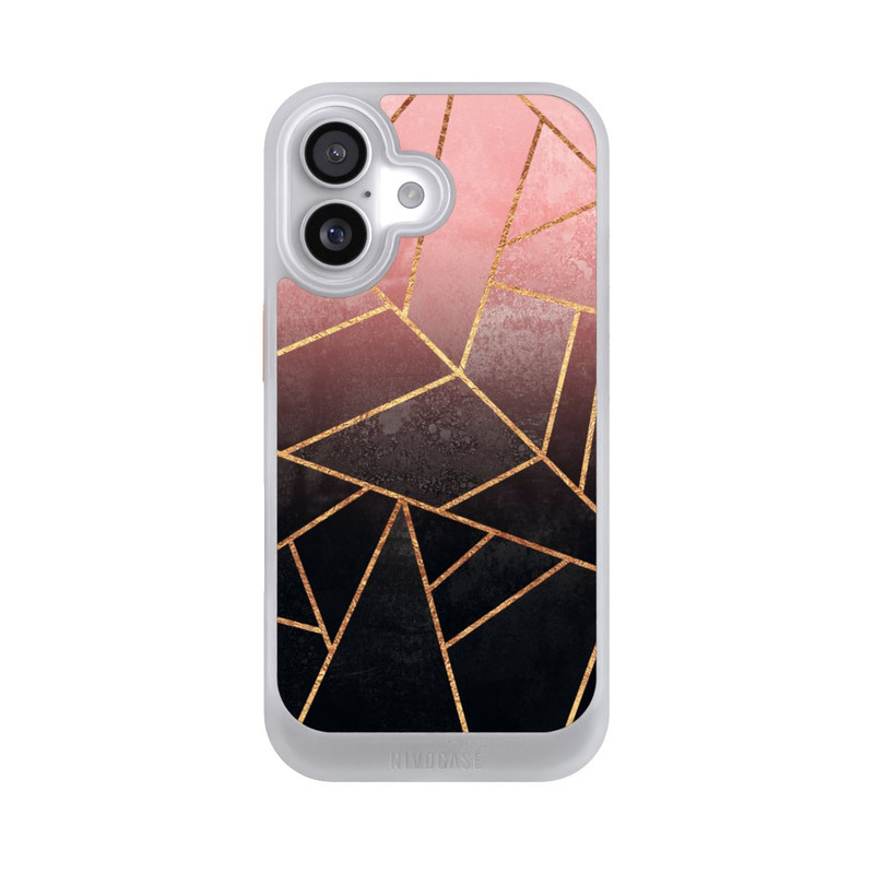 iPhone 17 NIVOcore Imprimé Pierre Or Rose Et Noir