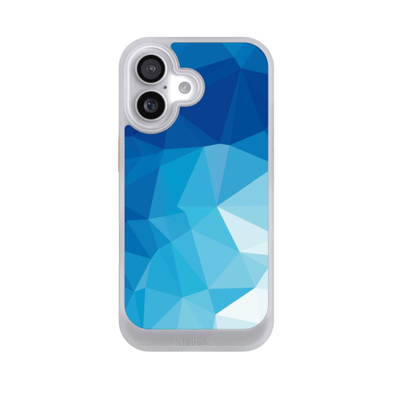 iPhone 17 NIVOcore Mosaïque Polygonale Bleue