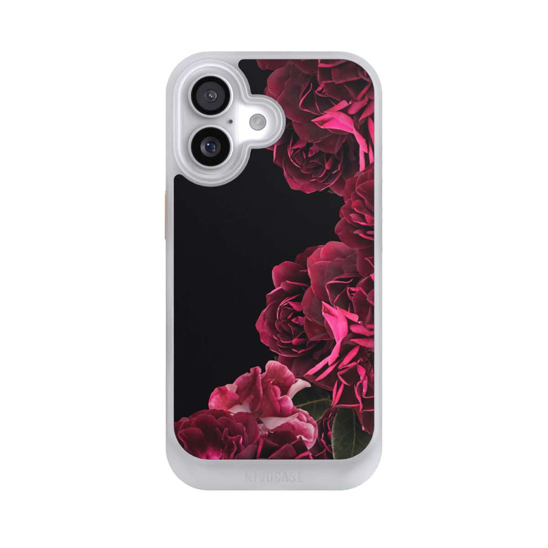 iPhone 17 NIVOcore Roses Vintage sur Fond Noir