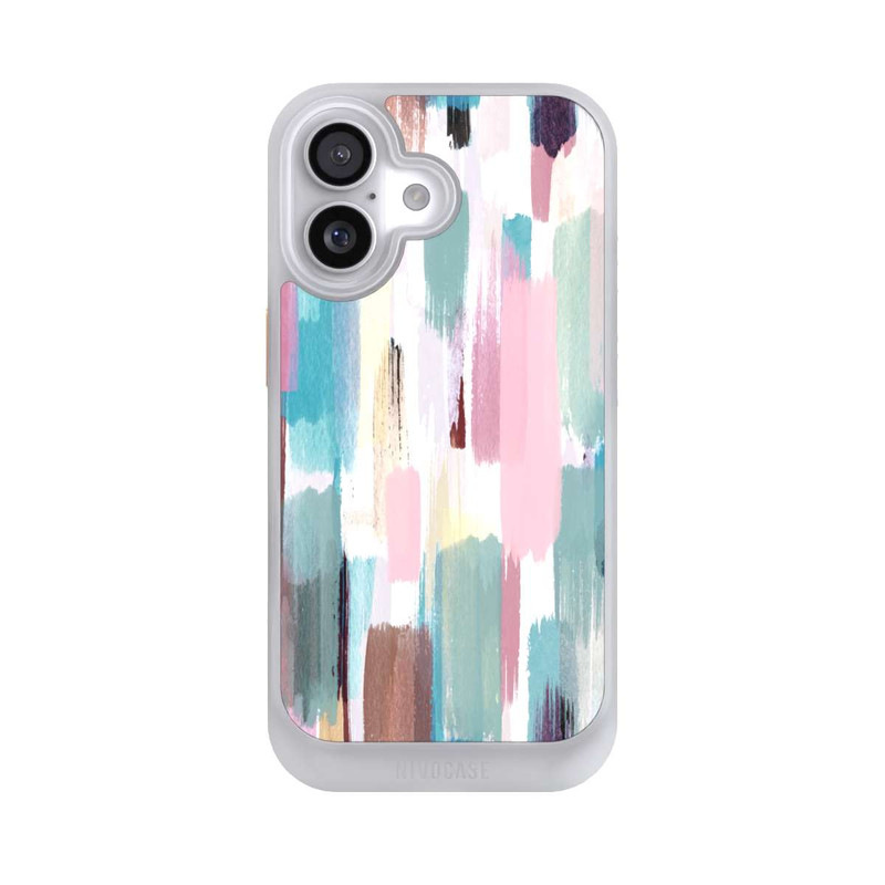 iPhone 17 NIVOcore Coups de pinceau abstraits Nuances pastel
