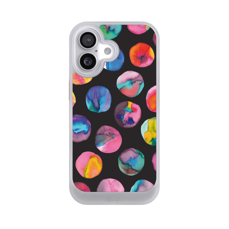iPhone 17 NIVOcore Colorful Ink Marbles Dots Black
