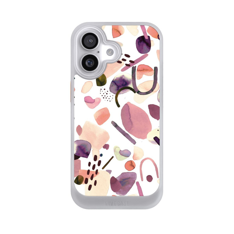 iPhone 17 NIVOcore Watercolor Abstract Pieces Mauve