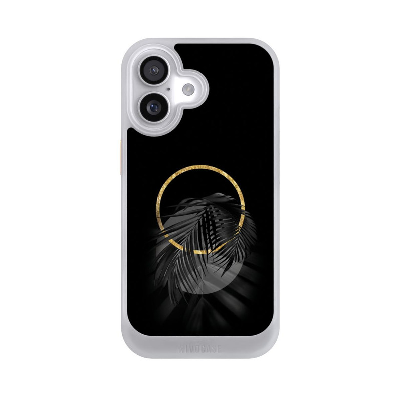 iPhone 17 NIVOcore Black Tropical Leaf