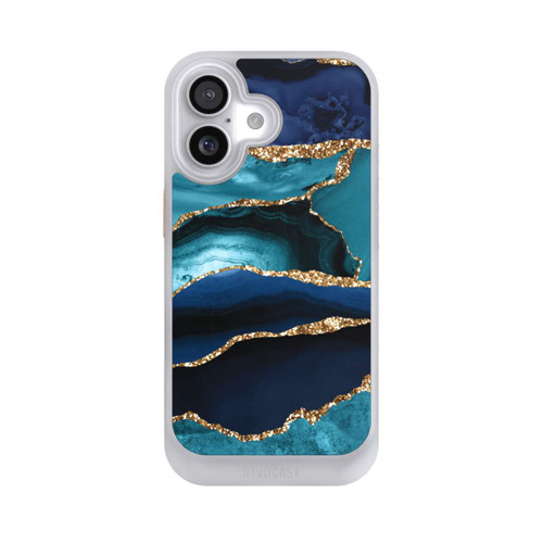  NIVOcore Dark and Light Blue Marble Gold Glitter Look