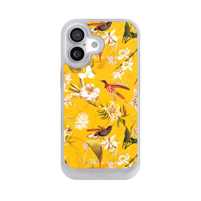 iPhone 17 NIVOcore Kolibrimuster gelb