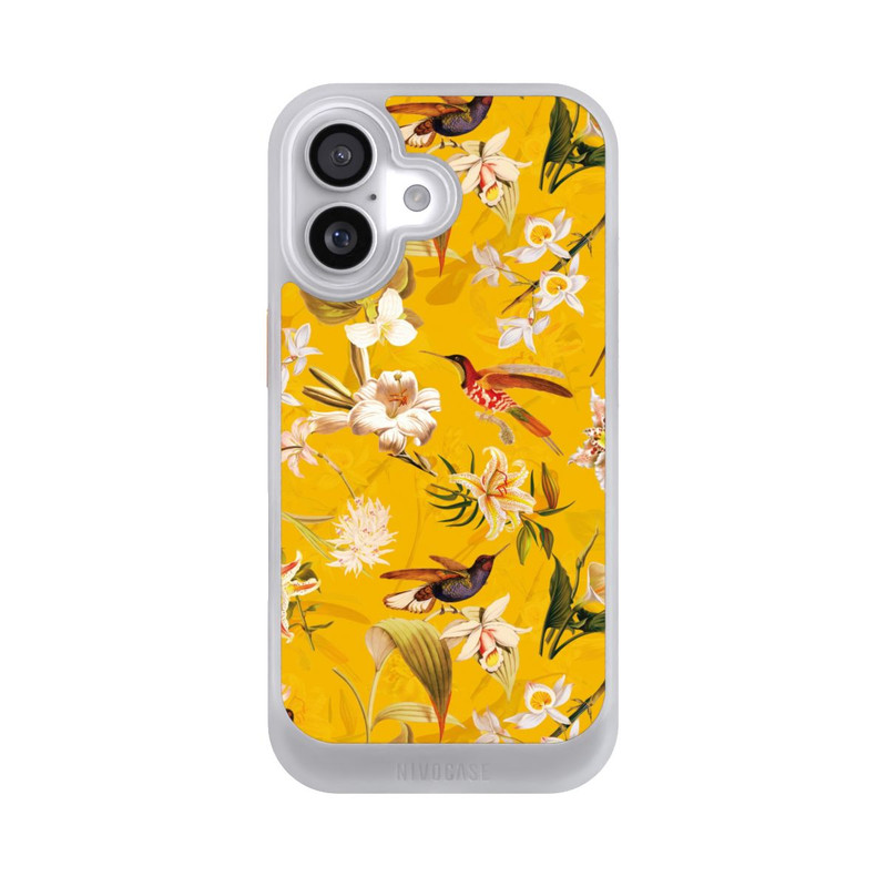 iPhone 17 NIVOcore Hummingbird Pattern Yellow