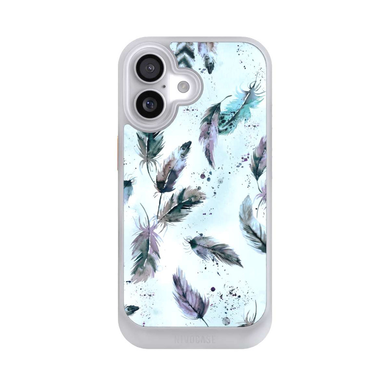 iPhone 17 NIVOcore Plumes Magiques Bleu Doux