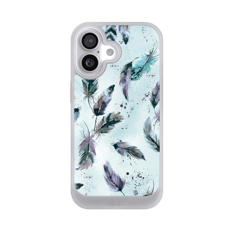 iPhone 17 NIVOcore Plumes Magiques Bleu Doux