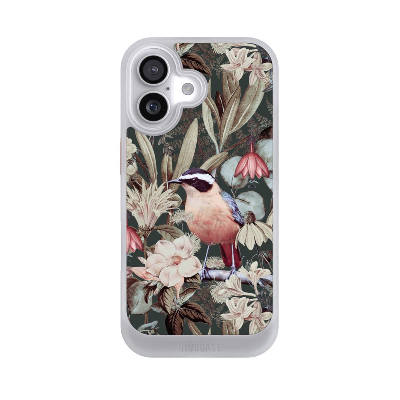 iPhone 17 NIVOcore Orange Bird in Vintage Flower Pattern