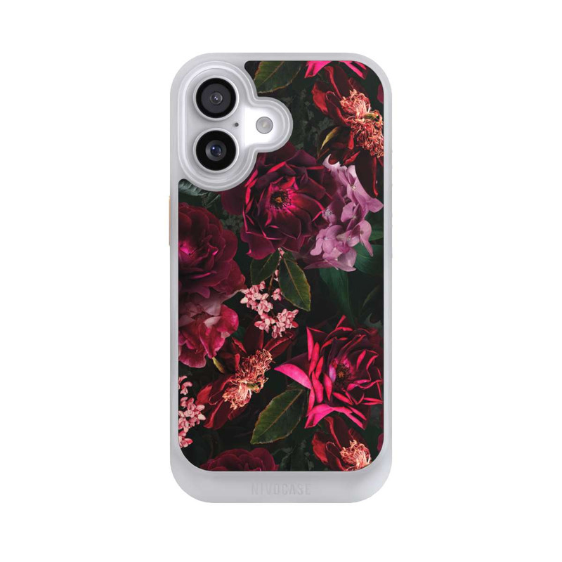 iPhone 17 NIVOcore Fleurs rouge foncé et roses