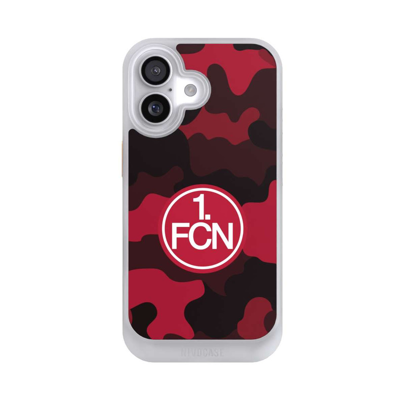 iPhone 17 NIVOcore FCN Logo Weiß in Roter Tarnung