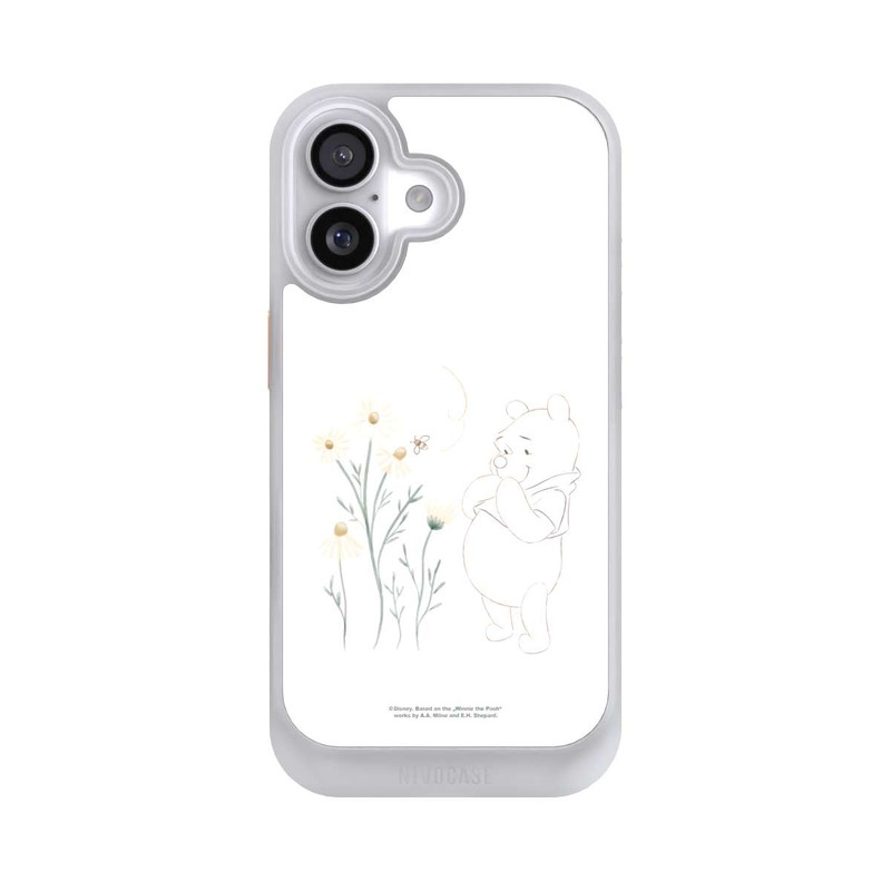 iPhone 17 NIVOcore Winnie Puuh sieht sich Gänseblümchen an
