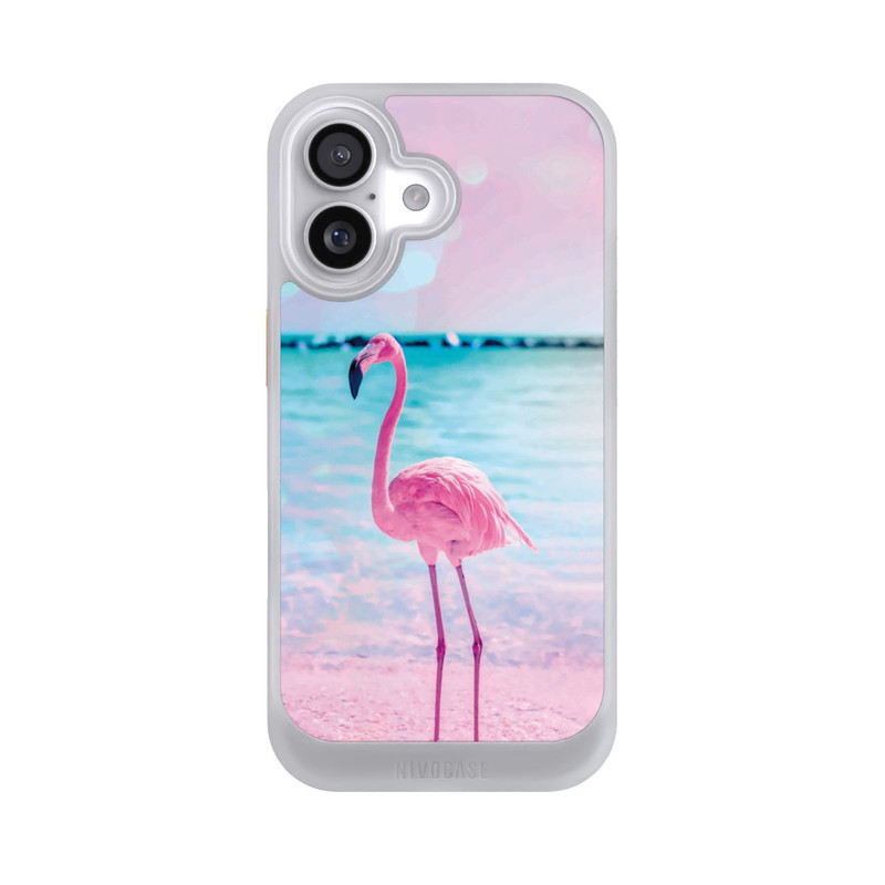 iPhone 17 NIVOcore Rosa Flamingo am Meer