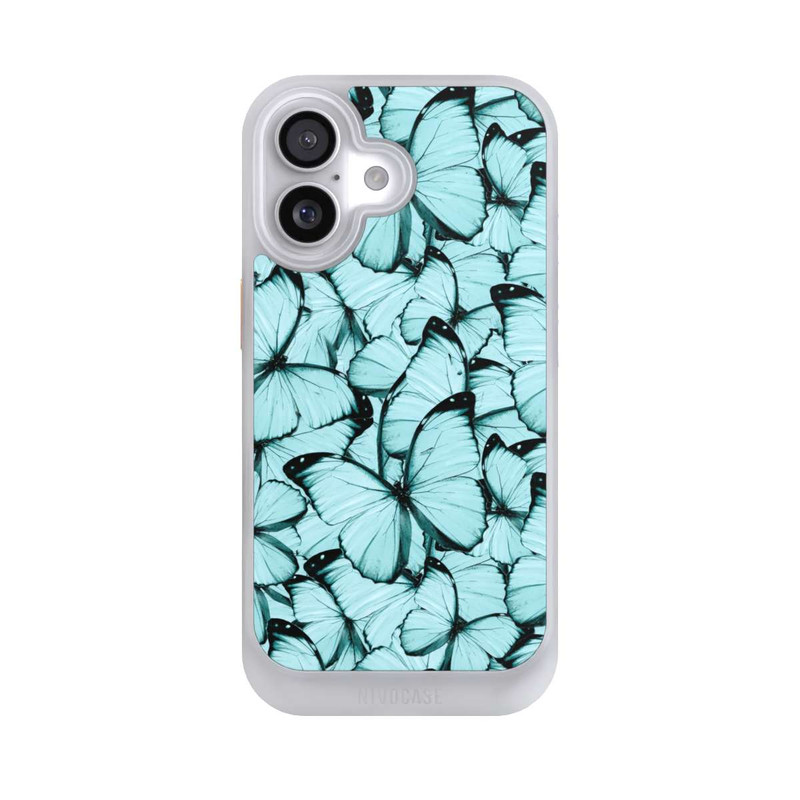 iPhone 17 NIVOcore Teal Schmetterlinge