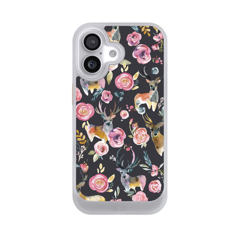 iPhone 17 NIVOcore Deers and flowers Anthracite