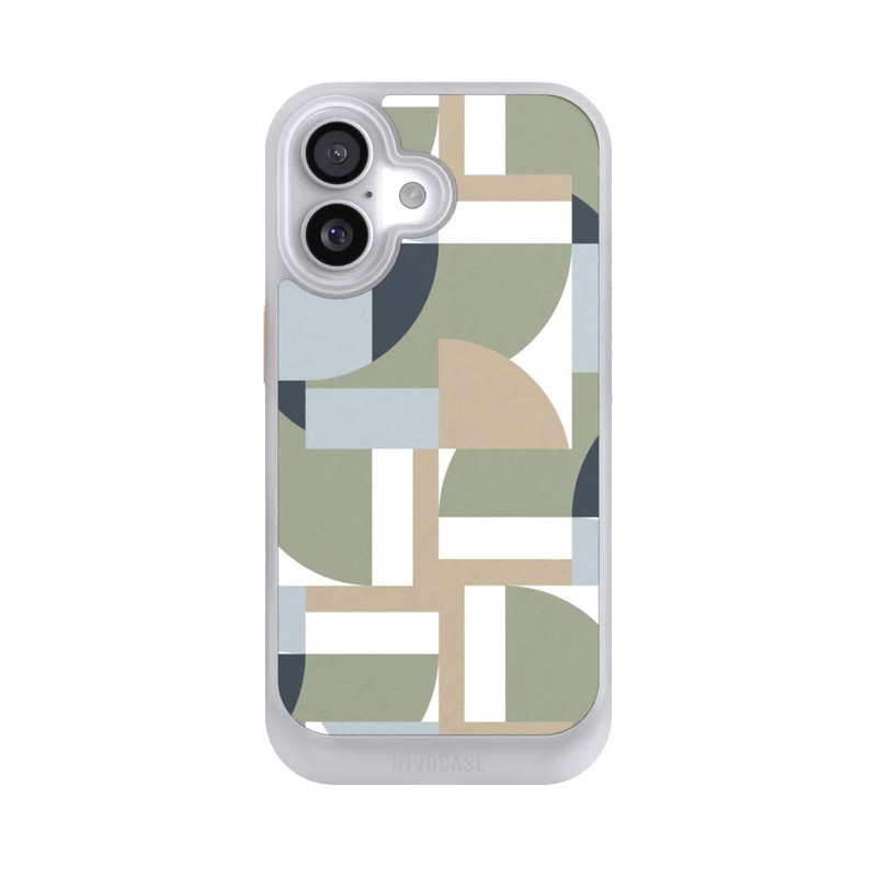 iPhone 17 NIVOcore Futuristische Bauhaus Polygone Beige