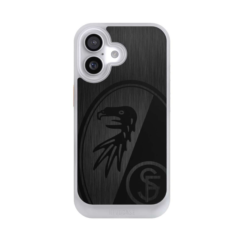 iPhone 17 NIVOcore SC Freiburg Kratzen Horizontal Metall Hintergrund