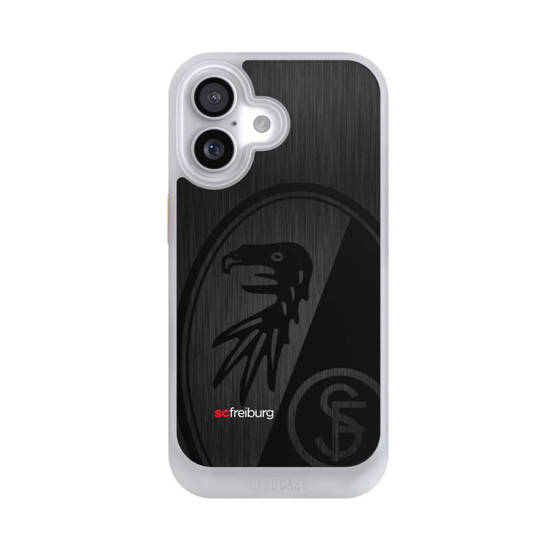 iPhone 17 NIVOcore  Kratzen Metall Hintergrund mit dem Schriftzug  Vertikal SC Freiburg