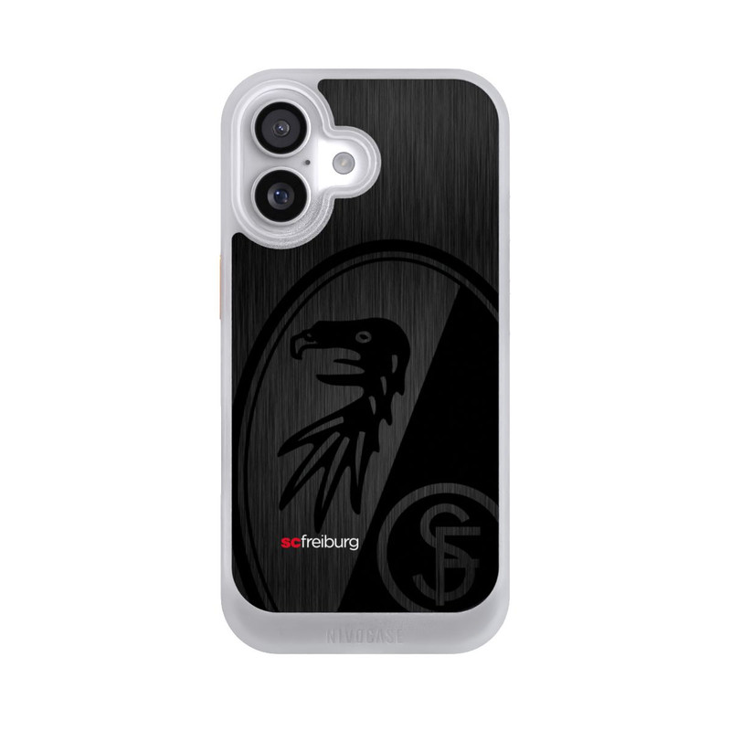iPhone 17 NIVOcore  Kratzen Metall Hintergrund mit dem Schriftzug  Vertikal SC Freiburg