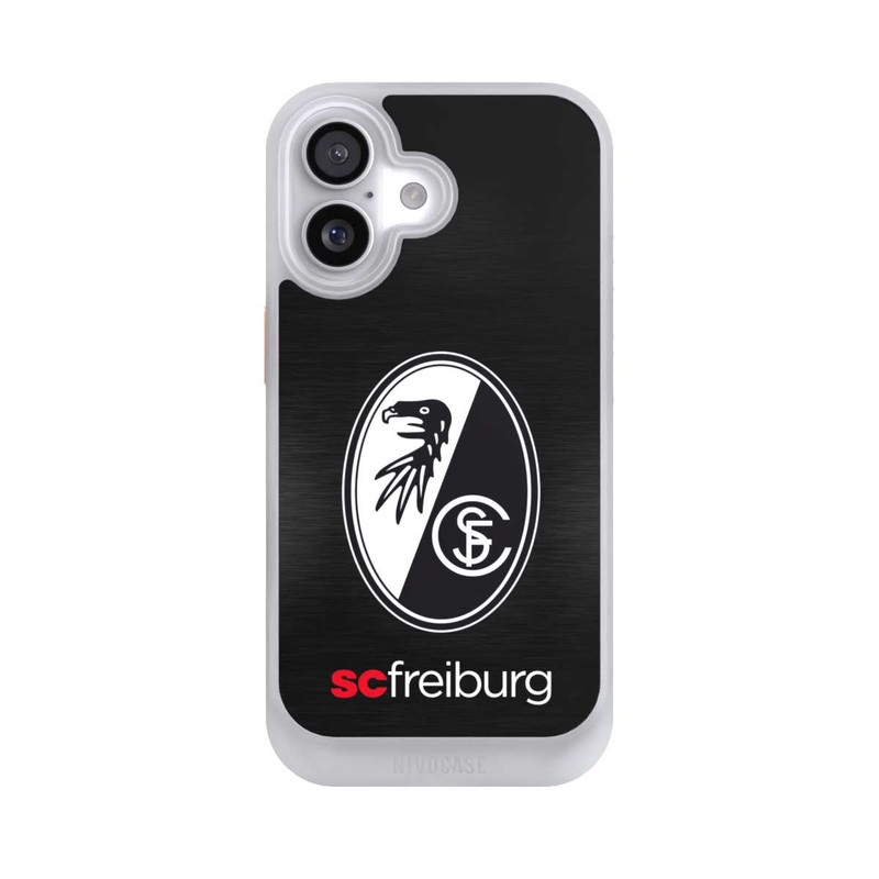 iPhone 17 NIVOcore  Kratzen Metall Hintergrund mit dem Schriftzug  Horizontal SC Freiburg