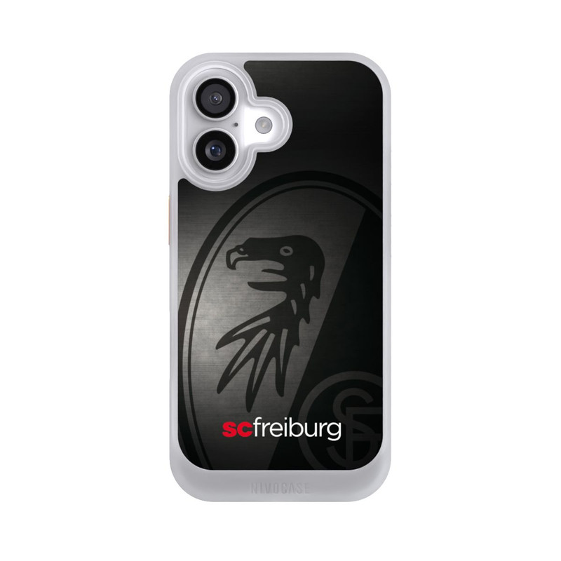iPhone 17 NIVOcore Dot Metall Hintergrund mit dem Schriftzug SC Freiburg