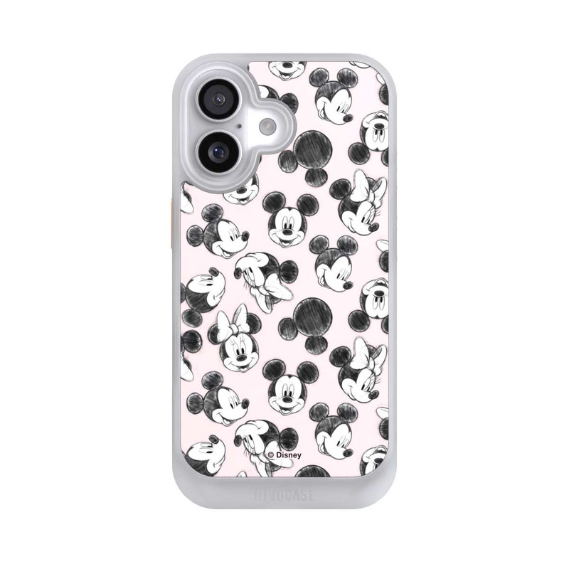 iPhone 17 NIVOcore Minnie & Mickey aux multiples visages rose