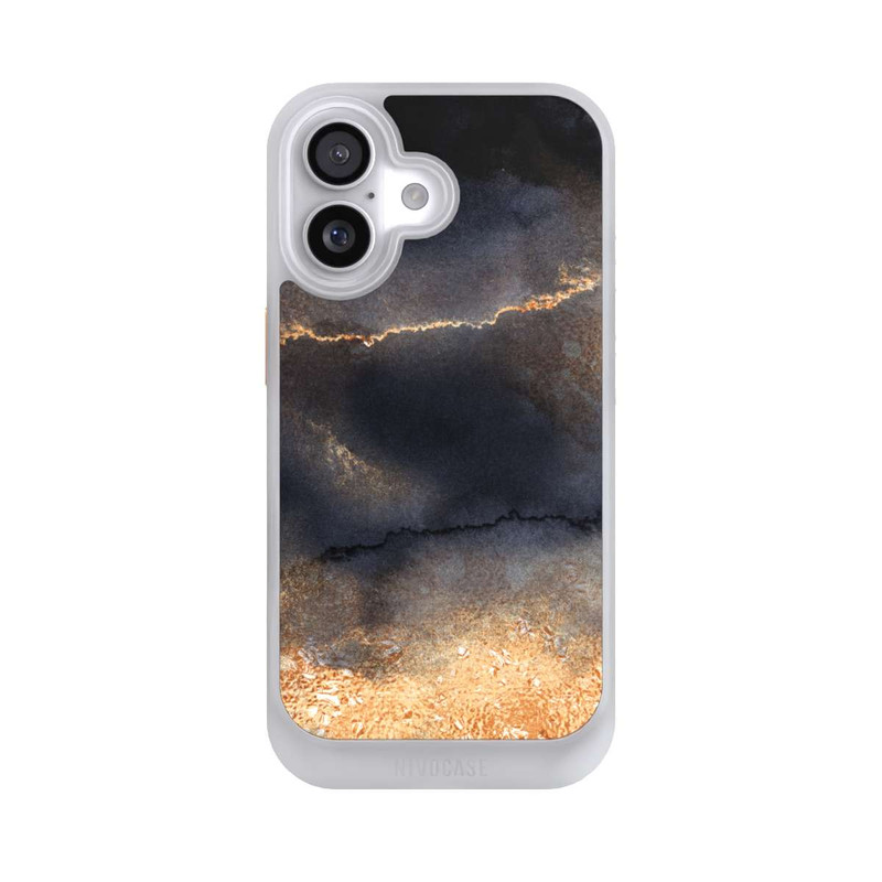 iPhone 17 NIVOcore Schwarzer Marmor Goldstaub Look