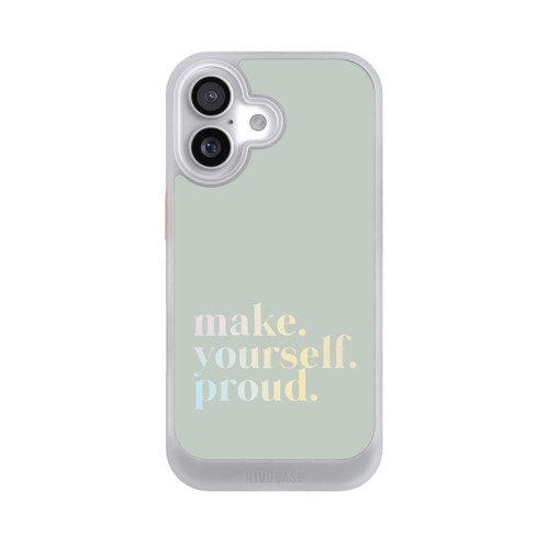Apple iPhone 17 NIVOcore Make Yourself Proud Zitat-Minze und Farbverlauf
