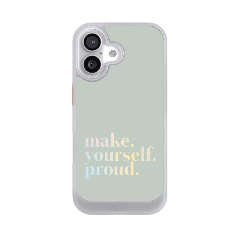 iPhone 17 NIVOcore Make Yourself Proud Citation - Menthe et dégradé