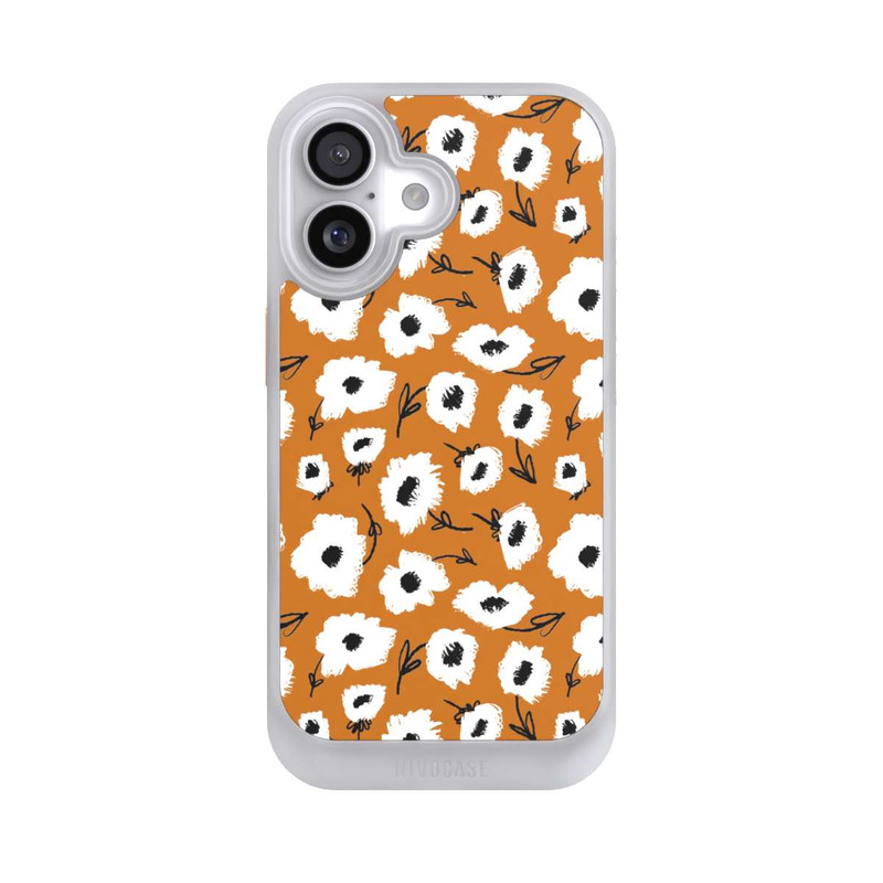iPhone 17 NIVOcore Blumenmuster Ocker