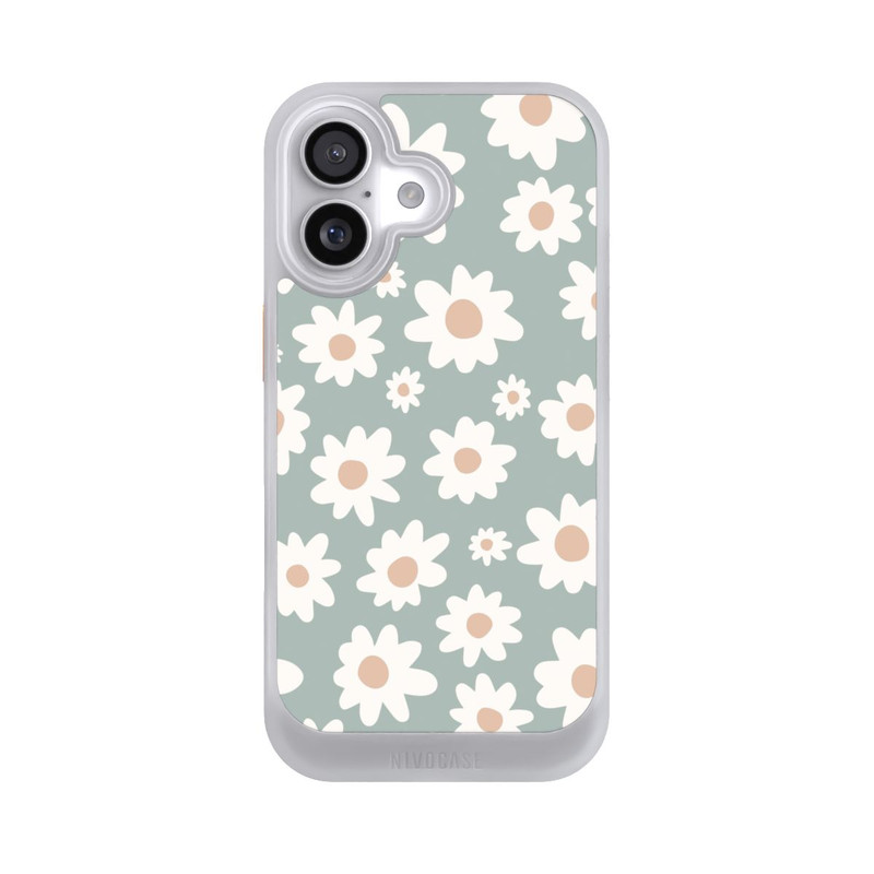 iPhone 17 NIVOcore Daisy Flower Seamless Pattern Green