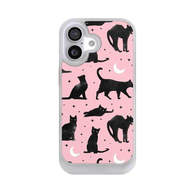 iPhone 17 NIVOcore Lune & Chats Fond Rose