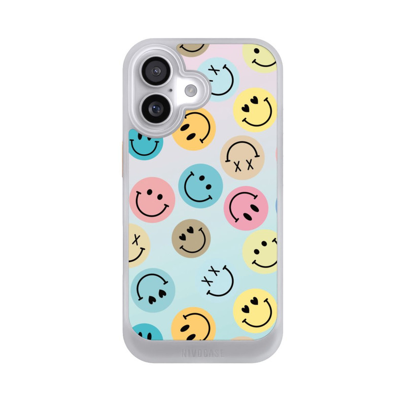 iPhone 17 NIVOcore Smiles Emotes Pattern Colorful