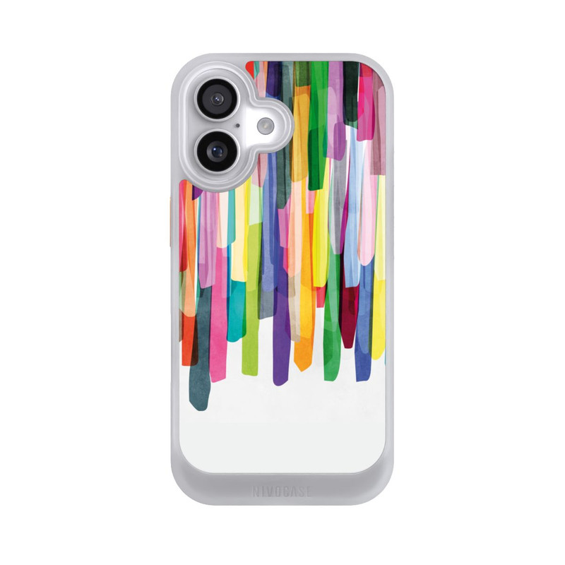 iPhone 17 NIVOcore Colorful Stripes White Background