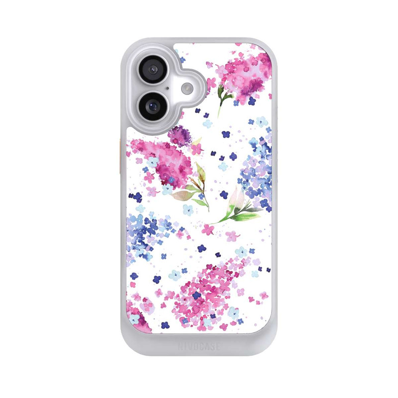 iPhone 17 NIVOcore Hortensien Lila und Rosa Blumen