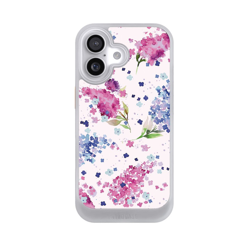 iPhone 17 NIVOcore Hortensias Floraux Lilas Rose